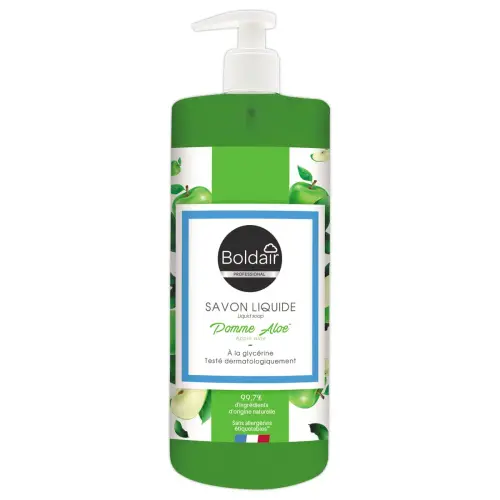 Flacon de savon BOLDAIR parfum Pomme aloé vera - 500 ml