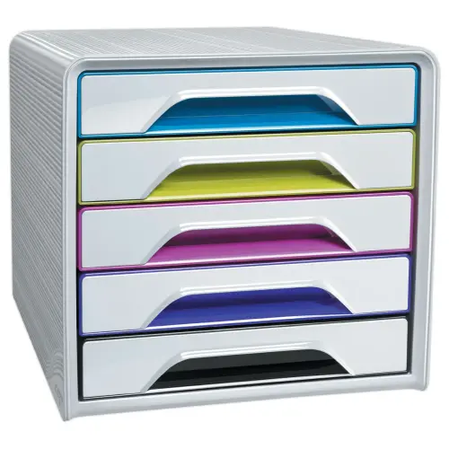 Module de classement 5 tiroirs SMOOVE 5 couleurs
