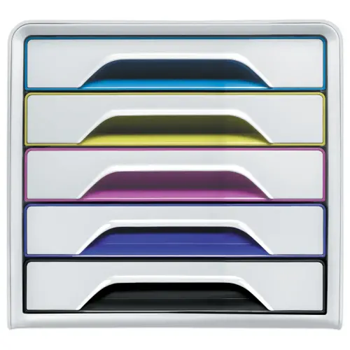 Module de classement 5 tiroirs SMOOVE 5 couleurs