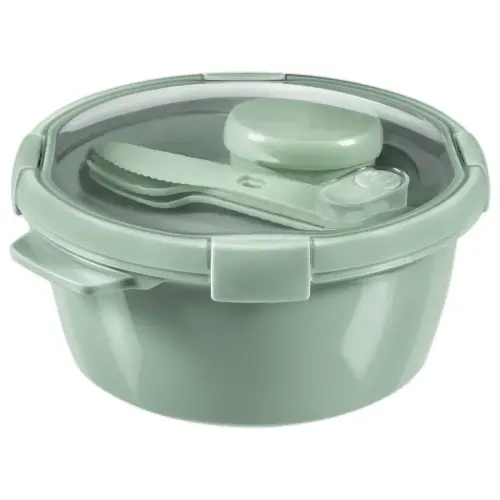Boîte alimentaire hémertique ronde 1,6L avec couverts - Curver