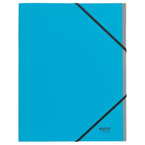 Trieur avec &eacute;lastiques LEITZ 6 touches- 100% recycl&eacute; - Bleu 