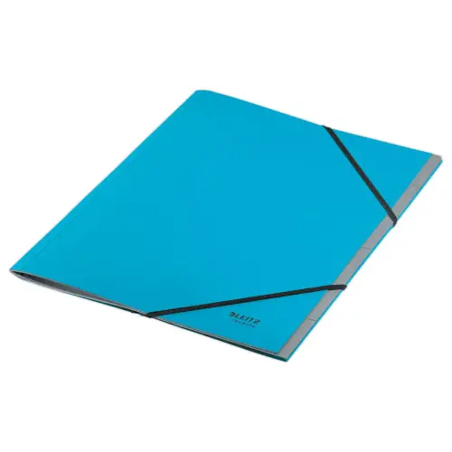Trieur avec &eacute;lastiques LEITZ 6 touches- 100% recycl&eacute; - Bleu 