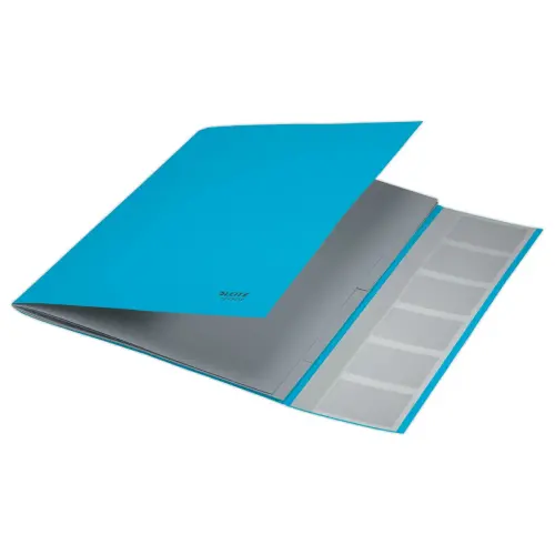 Trieur avec &eacute;lastiques LEITZ 6 touches- 100% recycl&eacute; - Bleu 