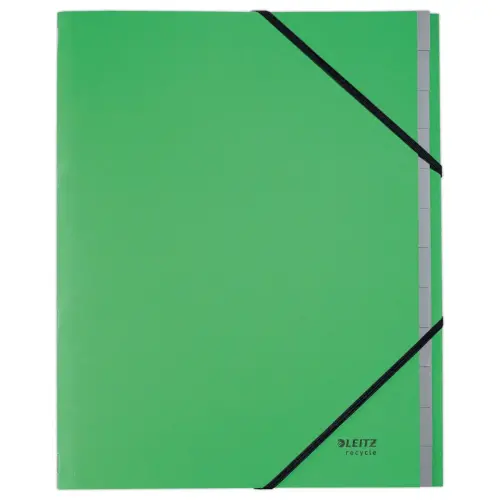 Trieur avec élastiques - 12 touches- 100% recyclé - vert - LEITZ