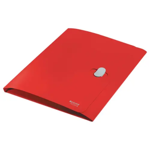 Chemise 3 rabats - A4 - PP recycl&eacute; - Rouge - LEITZ 