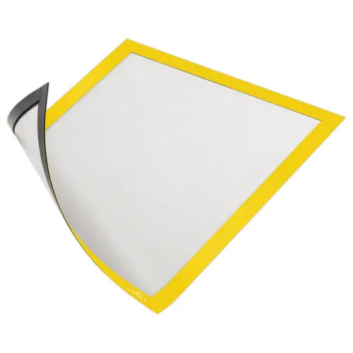5 Cadres d'affichage magnétiques DURAFRAME MAGNETIC - A4 - Jaune - DURABLE