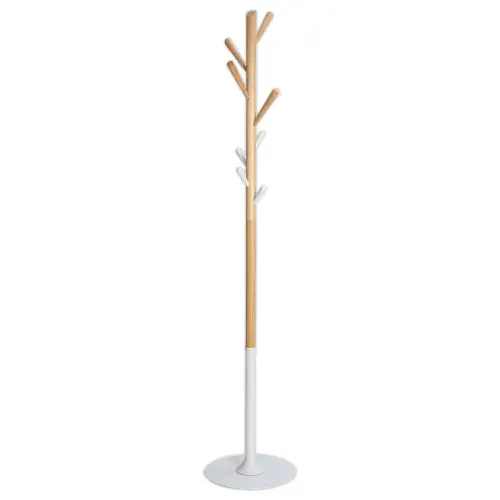 Portemanteau Tree bois/blanc 8 patères