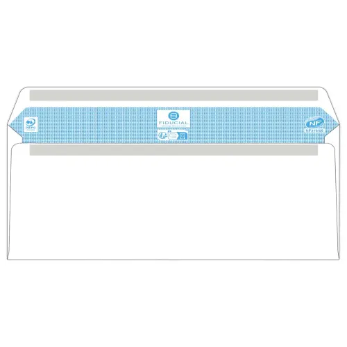 500 enveloppes blanches 114x229 fen 40x11080 gr autocollantes Fiducial