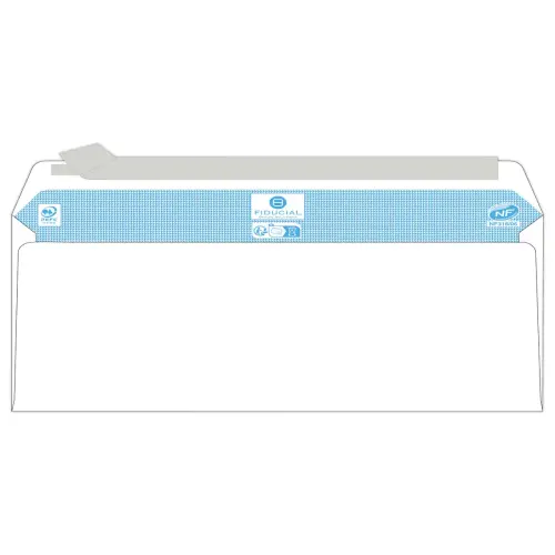 500 enveloppes blanches siliconées 114x229 80g avec fen 40x110 Fiducial