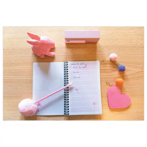 Carnet Atlanta " To do " - 19,5 x 12,5 cm - Rose - Djois