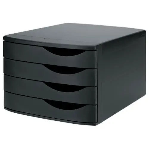 Module de classement re-solution 4 tiroirs 216x300x375 mm noir