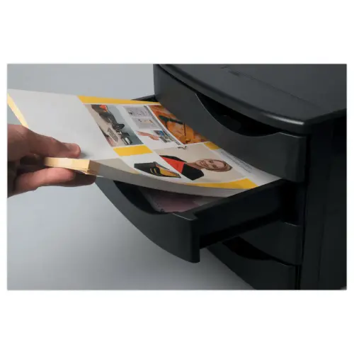 Module de classement re-solution 4 tiroirs 216x300x375 mm noir