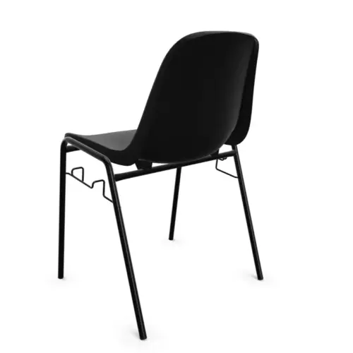 Chaise coque Beta accrochable - noir