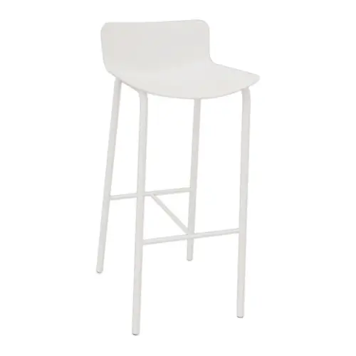 Tabouret haut H 75 cm POPP dossier bas