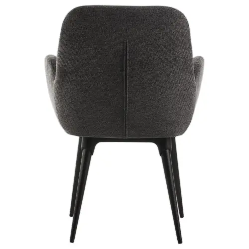 2 Fauteuils Tissu gris 4 pieds métal montés