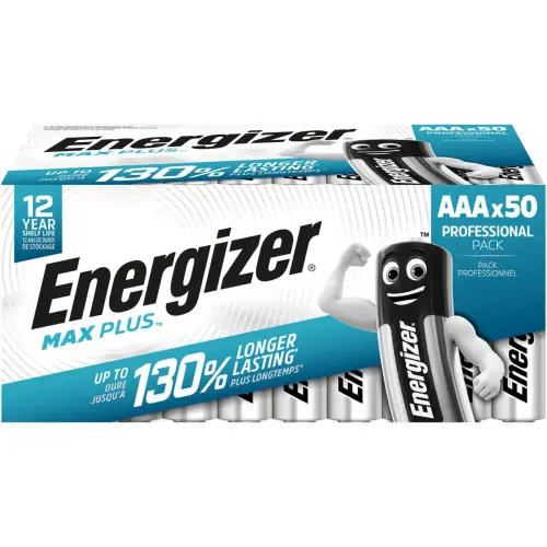 50 Piles alcalines AAA/LR3 - Max Plus - Energizer