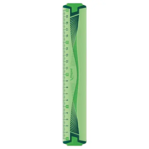 R&egrave;gle plate 20 cm - INCASSABLE, coloris assortis bleu ou vert - Maped 