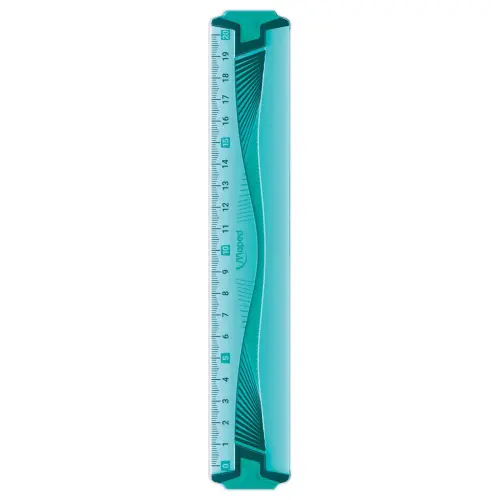 R&egrave;gle plate 20 cm - INCASSABLE, coloris assortis bleu ou vert - Maped 