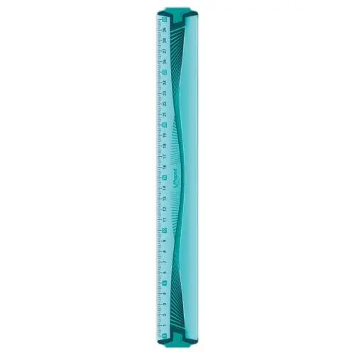 R&egrave;gle plate incassable - 30 cm - Bleu ou vert - Maped 