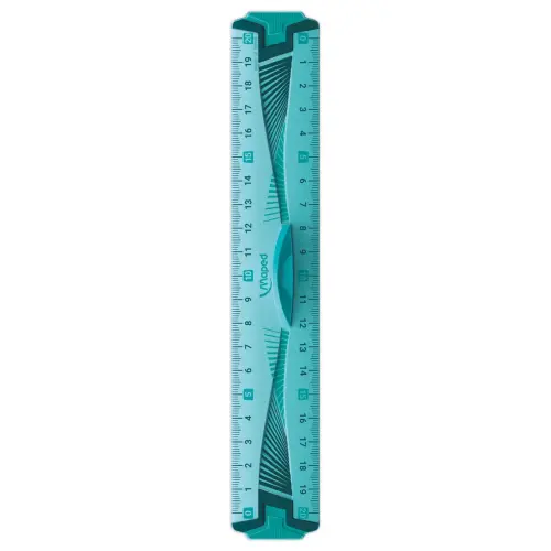Double-décimètre incassable - 20 cm - Bleu ou vert - Maped