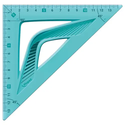Equerre 45&deg; hypot&eacute;nuse 21 cm - INCASSABLE - Maped 