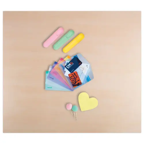 6 pochettes à scratch en polypropylène recyclé