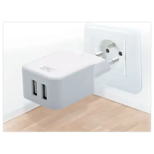 Chargeur secteur 2 ports USB-A 12W
