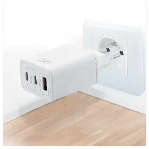 Chargeur secteur 3 ports USB 65W