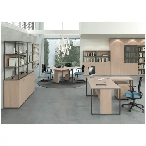 Bureau BELGRADE 160 x 80 blanc pieds blanc monté