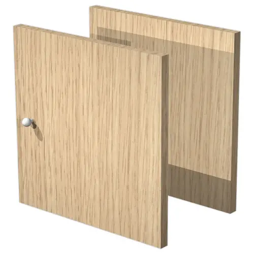 2 Portes ch&ecirc;ne pour les rangements &agrave; cases MAXICOLOR mont&eacute;es 