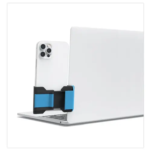 Phoneside One - support pour smartphone sur &eacute;cran d'ordinateur Bleu 