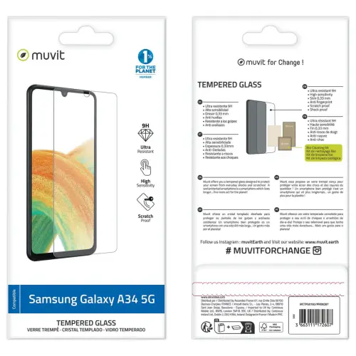 Verre trempé pour Samusung GALAXY A34