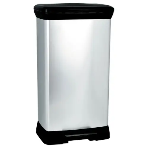 Poubelle Decobin rectangulaire 50l grise