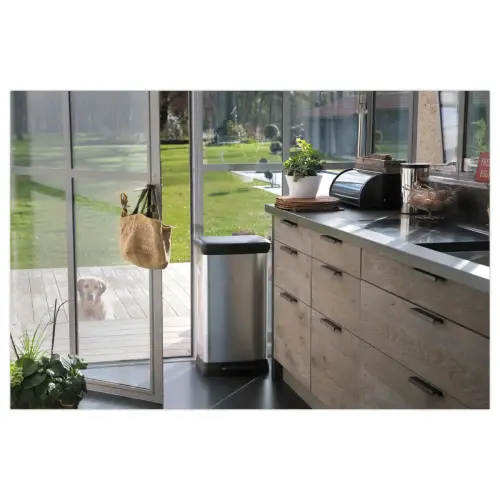 Poubelle Decobin rectangulaire 50l grise
