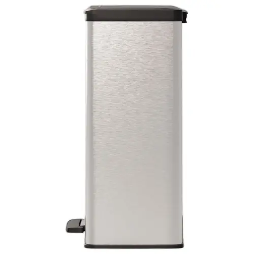 Poubelle Decobin rectangulaire 65l décor métal