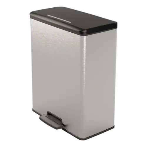 Poubelle Decobin rectangulaire duo 26l+26l décor métal