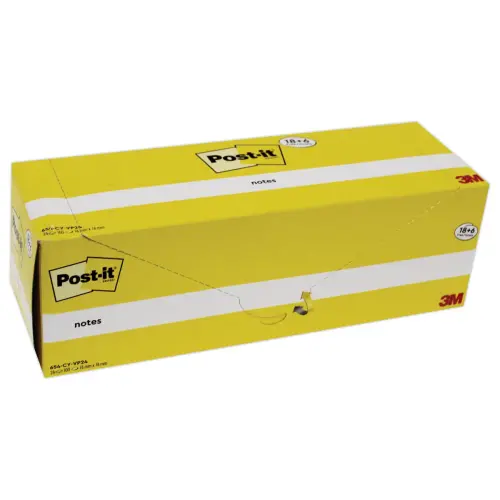 24 Notes repositionnables (18 blocs + 6 offerts) - 100 feuilles - 76 x 76 mm - POST-IT 