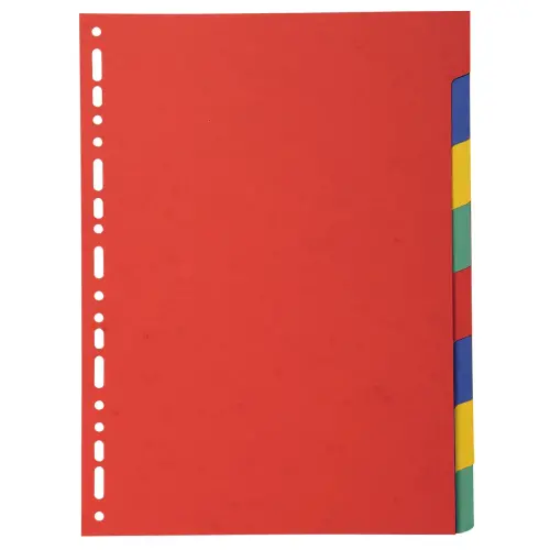 Jeu d'intercalaires - carte recyclée 3/10è - A4 - 8 touches - EXACOMPTA