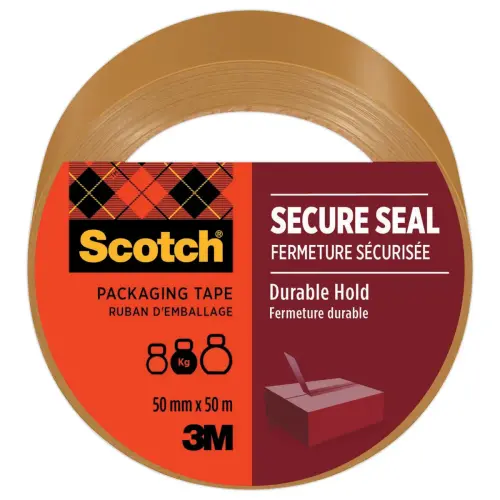 Ruban d'emballage Scotch&reg;  SECURE SEAL50 mm x 50 m Havane 