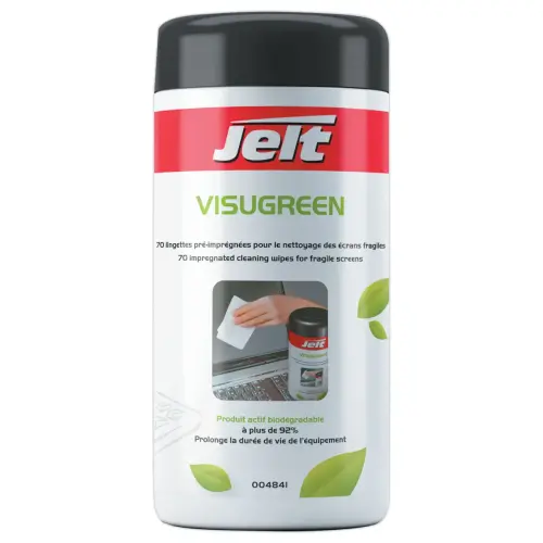 70 Lingettes &eacute;crans pr&eacute;-impr&eacute;gn&eacute;es &ndash; Jelt 