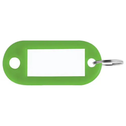 100 porte-clés avec étiquettes verts