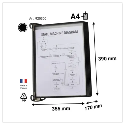 Kit mural pro 5 poches noir