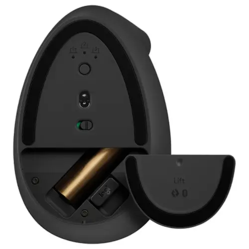 Souris ergo lift gaucher Logitech grisfoncé
