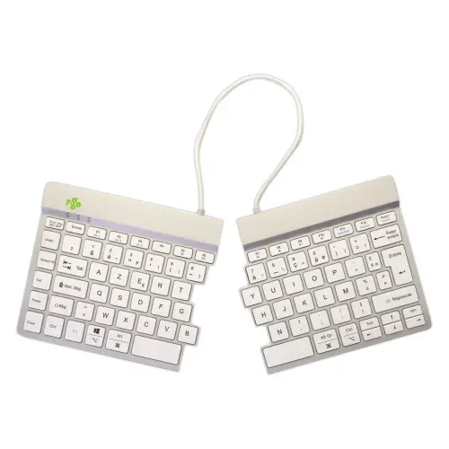 Clavier ergonomique Split Break blanc