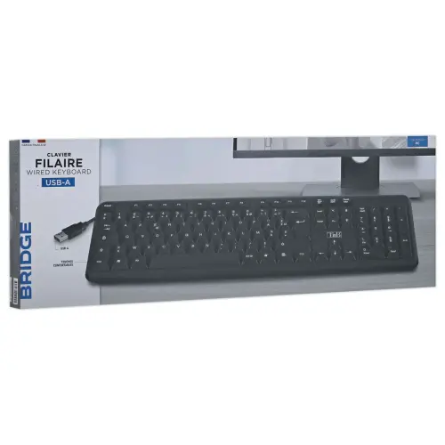 Clavier filaire USB-A Bridge - Plug & Play - T'nB