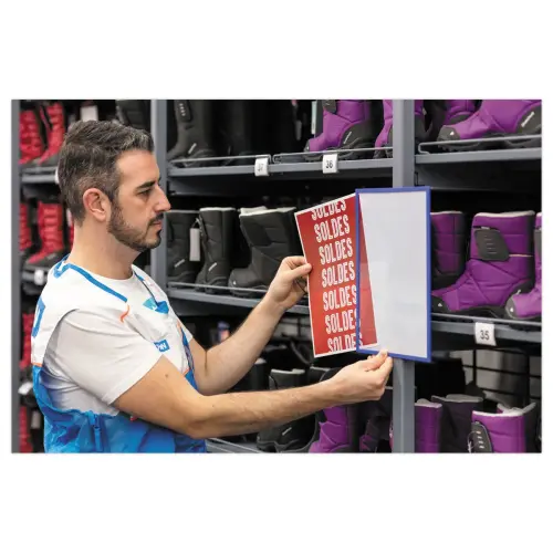 Cadre d'affichage magnétique A4 - bleu