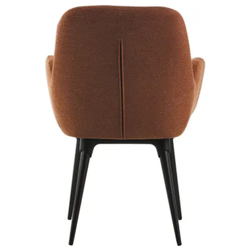 2 Fauteuils Tissu terracotta 4 pieds métal montés