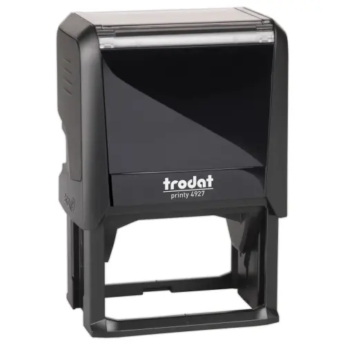 Timbre person.Printy 4927-Boîtier noir-Enc.noire-60X40mm-10 lig.max