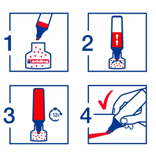Recharge surligneur Edding - E24 - Rose