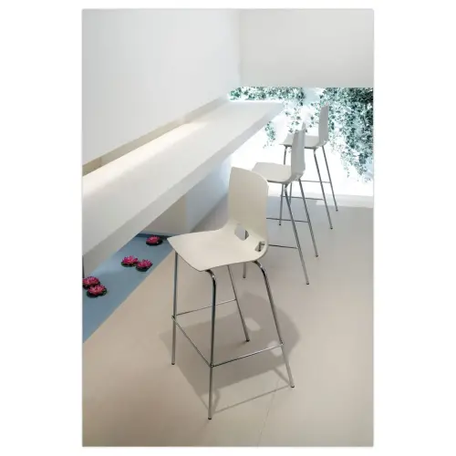 Tabouret haut FONDO HOCKER polypropylène blanc